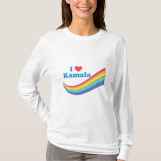 T-shirt J'Aime Kamala Arc-En-Ciel Mignonne Élection Longue