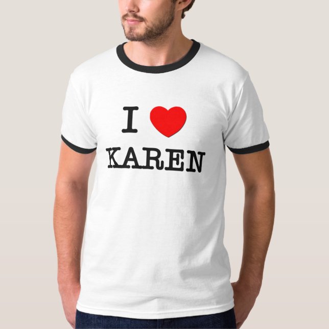 T-shirt J'aime Karen (Devant)