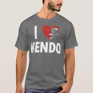 T-shirt J'aime Kendo Kata Kenjusu Japonais Samouraï Kendo