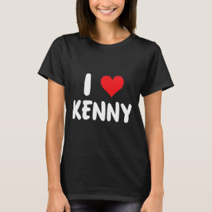 T-shirt J'aime Kenny - Cœur - Nom