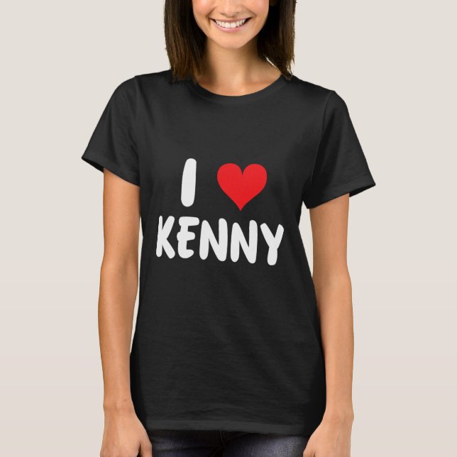 T-shirt J'aime Kenny - Cœur - Nom  (Devant)