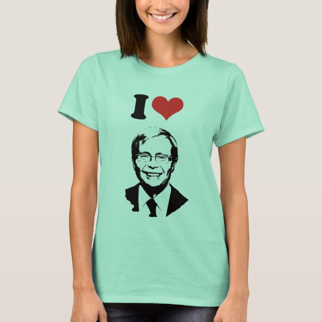 T-shirt J'aime Kevin Rudd (Devant)