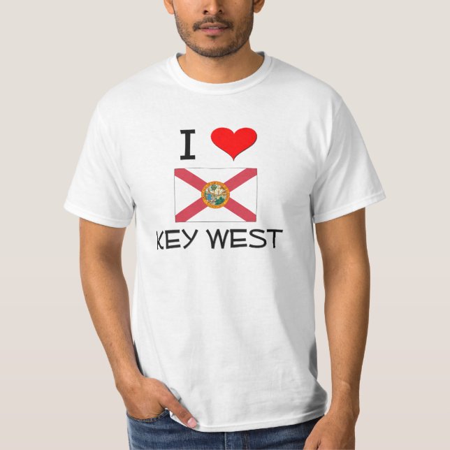 T-shirt J'aime KEY WEST la Floride (Devant)