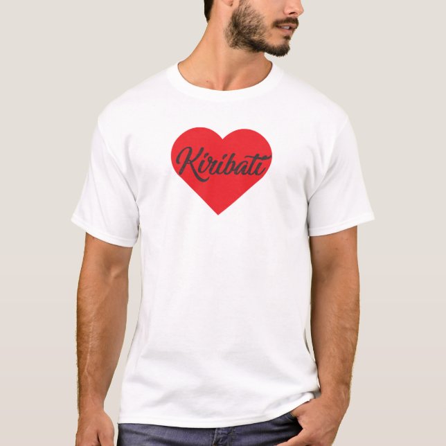 T-shirt J'aime Kiribati (Devant)