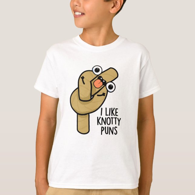 T-shirt J'Aime Knotty Puns Funky Rope Pun (Devant)