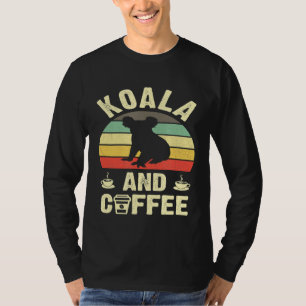 T-shirt J'Aime Koala Café Drôle Thème Vintage Wild Anim