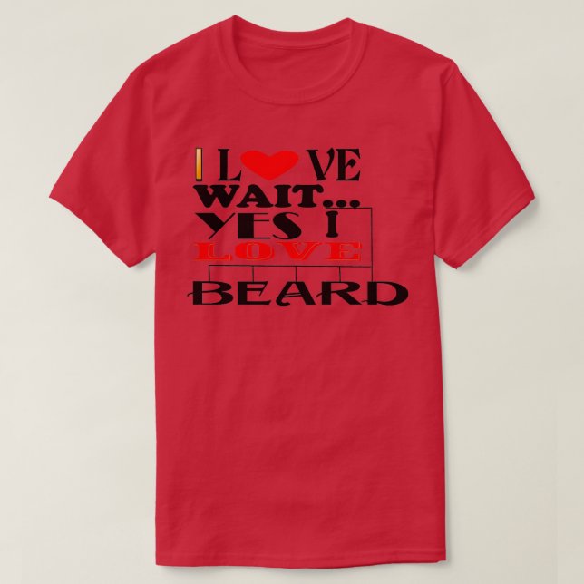 T-shirt J'aime la barbe (Design devant)