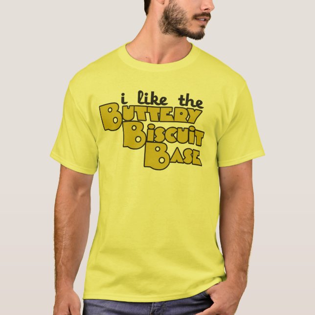 T-shirt J'aime la base de biscuits du beurre (Devant)