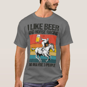 T-shirt J'aime la bière et les courses de chevaux et peut-