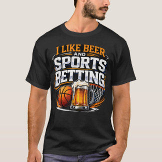 T-shirt J'aime la bière et les paris sportifs combinés de