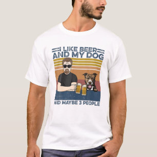 T-shirt J'Aime La Bière Et Mon Chien Et Peut-Être 3 Person