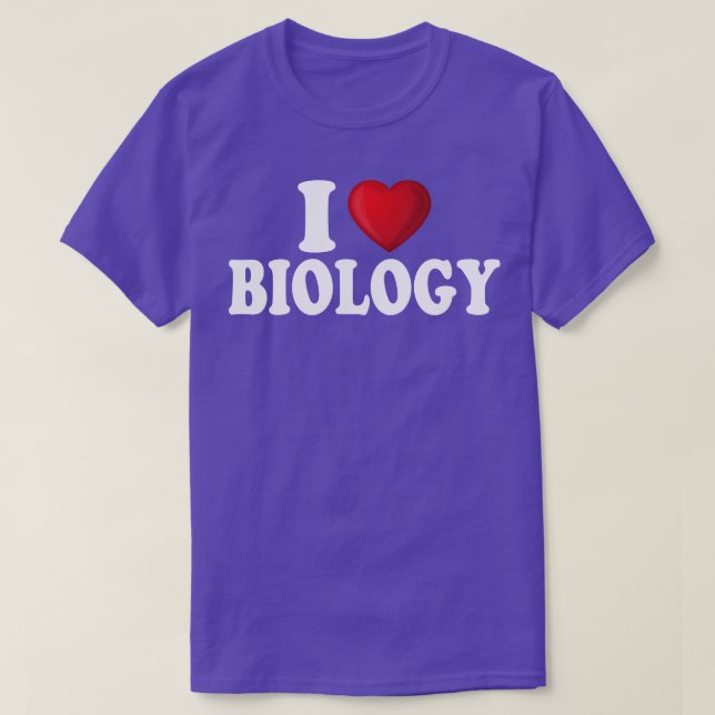 T-shirt J'aime la biologie (Design devant)