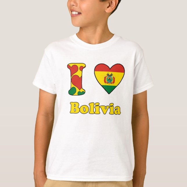 T-shirt J'aime la Bolivie (Devant)