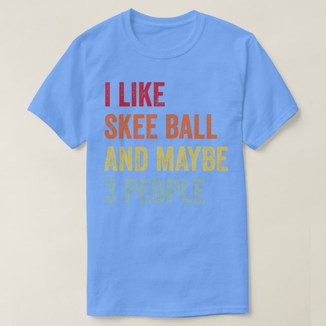 T-shirt J'Aime La Boule Skee Peut-Être 3 Personnes (Design devant)