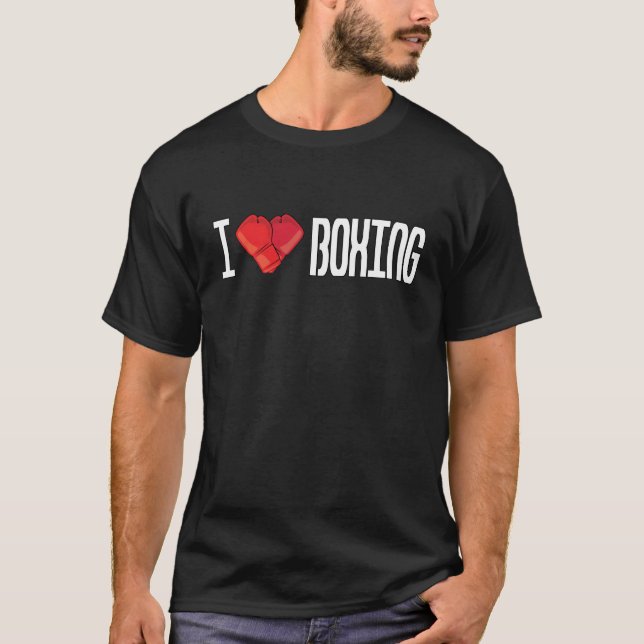 T-shirt J'aime la boxe (Devant)