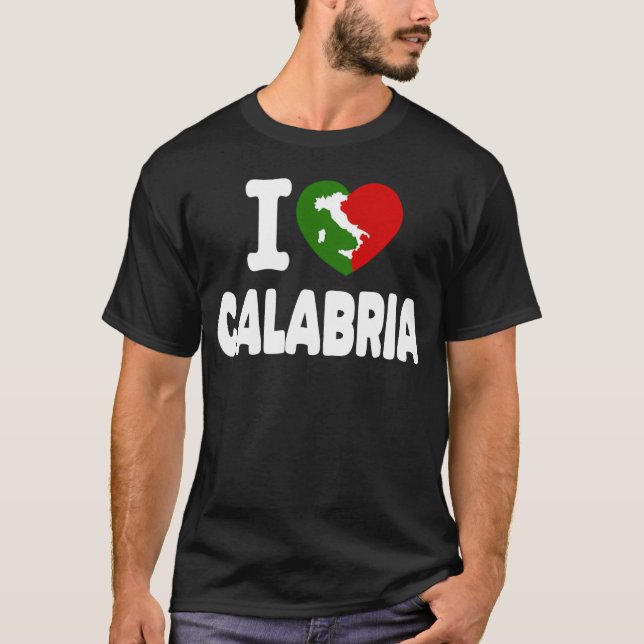 T-shirt J'aime la Calabre ,( J'aime la Calabre) (Devant)