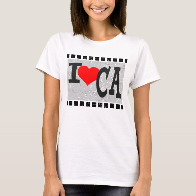 T-shirt J'aime la Californie (Devant)