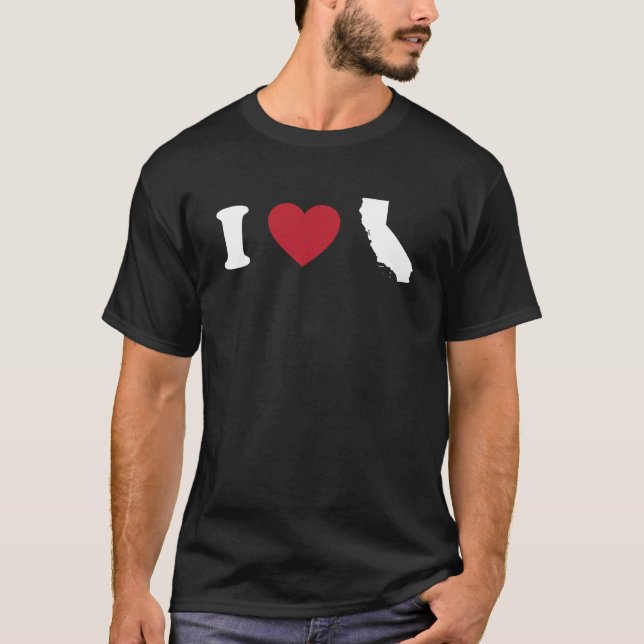 T-shirt J'aime la Californie (Devant)