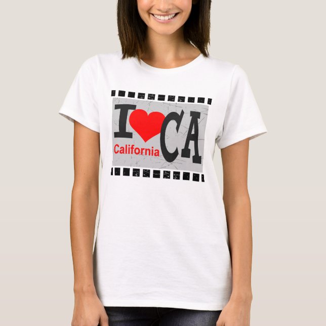 T-shirt J'aime la Californie (Devant)