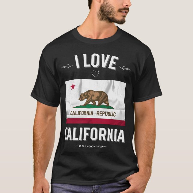 T-shirt J'aime la Californie ami (Devant)