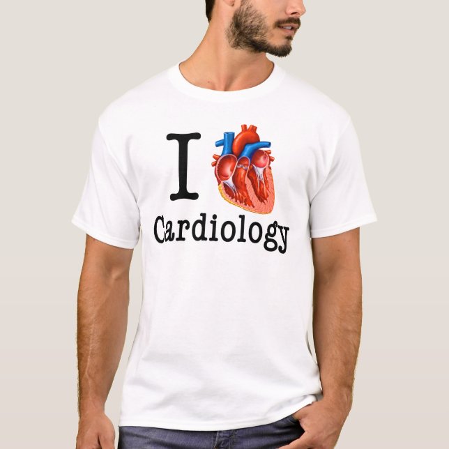 T-shirt J'aime la cardiologie (Devant)