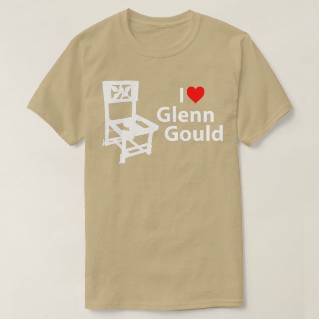 T-shirt J'aime la chaise Glenn Gould  (Design devant)