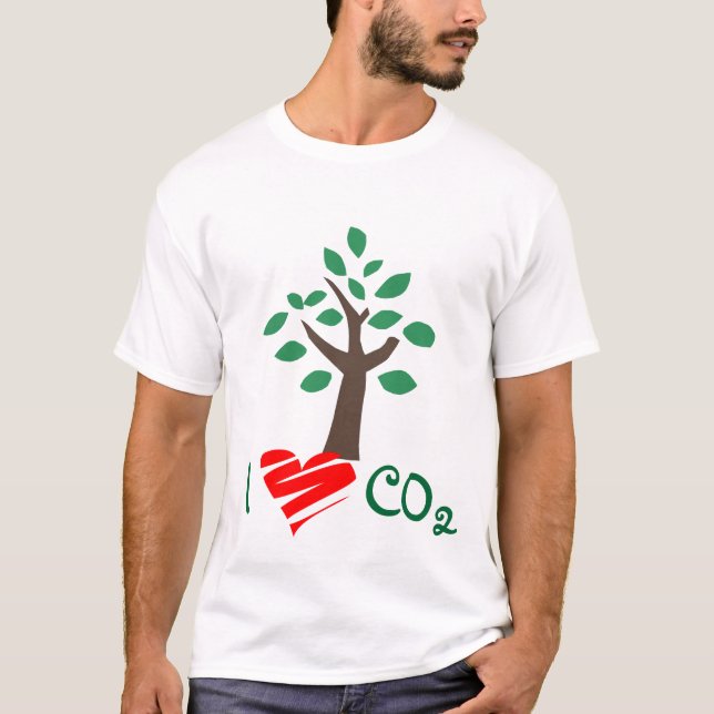 T-shirt J'aime la chemise d'arbre d'anhydride carbonique (Devant)