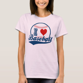 T-shirt J'aime la chemise de baseball