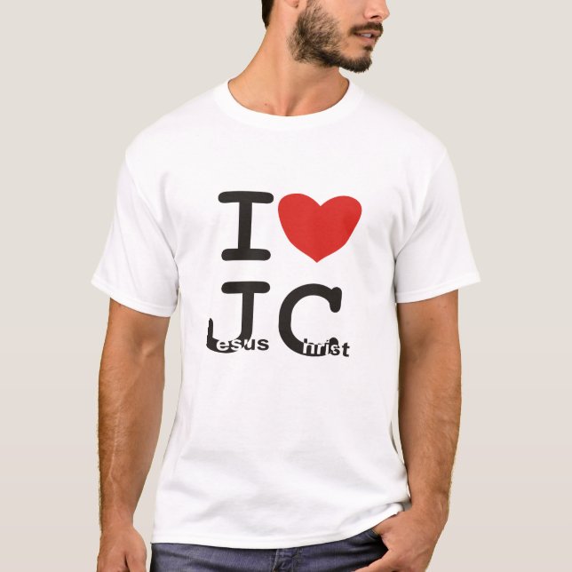 T-shirt J'aime la chemise de Jésus-Christ (Devant)