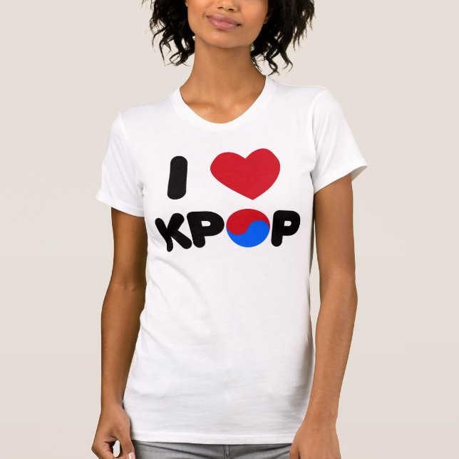 T-shirt J'aime la chemise de kpop (Devant)