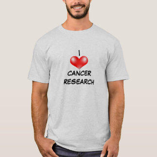 T-shirt J'aime la chemise de recherche sur le cancer