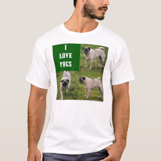 T-shirt J'aime la chemise des hommes de carlins