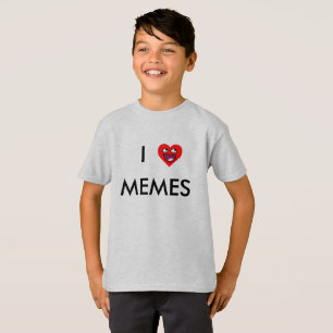 T-shirt J'aime la chemise drôle d'enfants d'école de Mem
