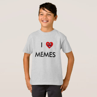 T-shirt J'aime la chemise drôle d'enfants d'école de Memes