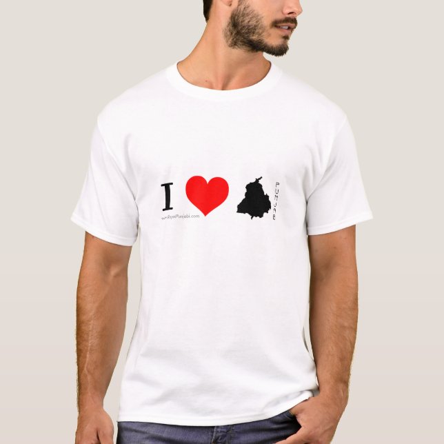 T-shirt J'aime la chemise du Pendjab (Devant)