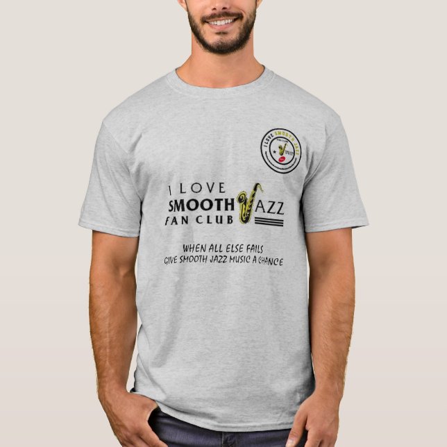 T-shirt J'aime la chemise lisse 42 du club de fan de jazz (Devant)
