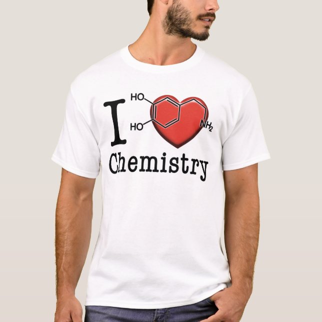 T-shirt J'aime la chimie (Devant)