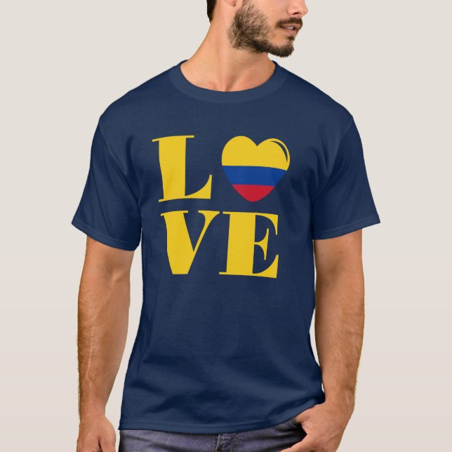 T-shirt J'aime la Colombie (Devant)