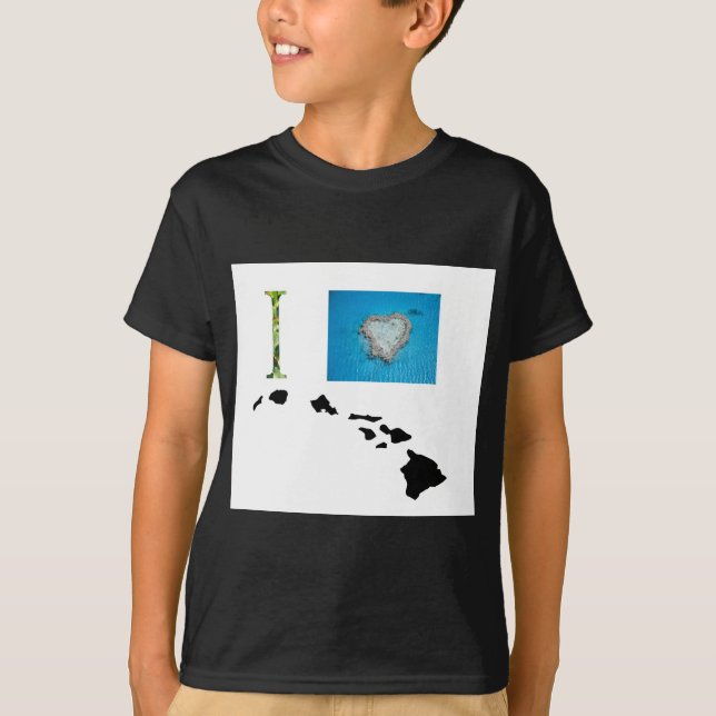 T-shirt J'aime la conception d'Hawaï (Devant)