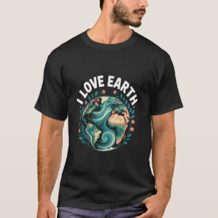 T-shirt J'aime la conservation de la nature de la planète 