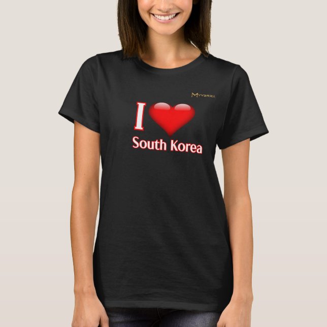 T-shirt J'aime la Corée du Sud (Devant)