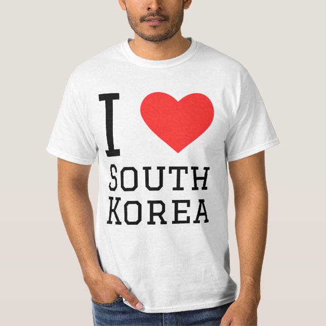 T-shirt J'aime la Corée du Sud (Devant)