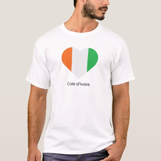T-shirt J'aime la Côte d'Ivoire (Devant)