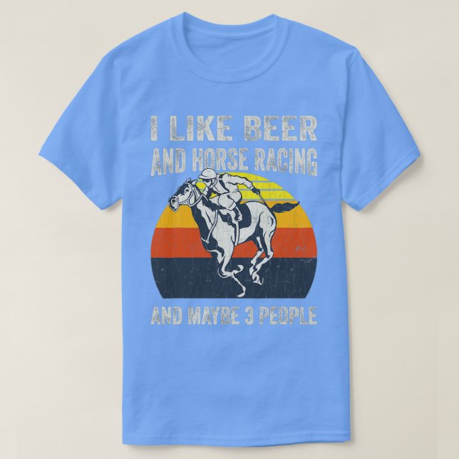 T-shirt J'Aime La Course À Cheval De Bière T (Design devant)