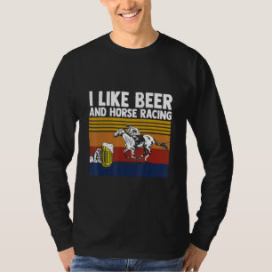 T-shirt J'Aime La Course À Cheval Et La Vêtements De Cours