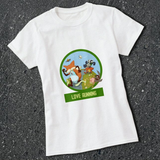 T-shirt J'aime la course drôle de course d'animaux de la f (Créateur téléchargé)
