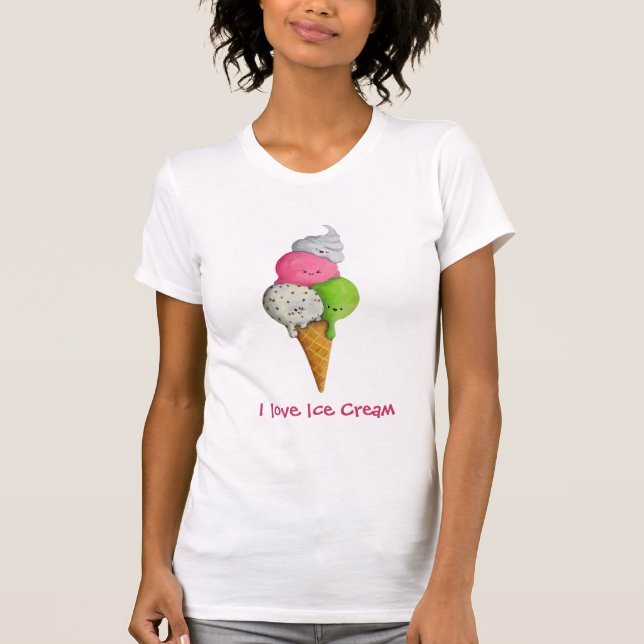 T-shirt J'aime la crème glacée (Devant)