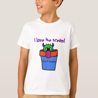 T-shirt J'aime la crème glacée ! chemise de monstre
