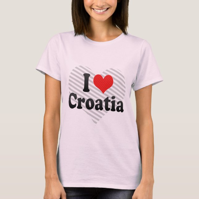 T-shirt J'aime la Croatie (Devant)