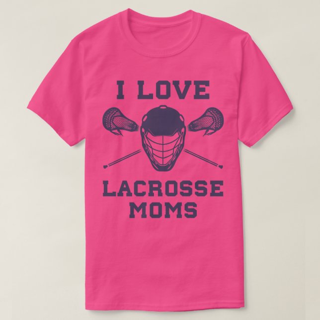 T-shirt J'Aime La Crosse Moms Drôle Lax (Design devant)